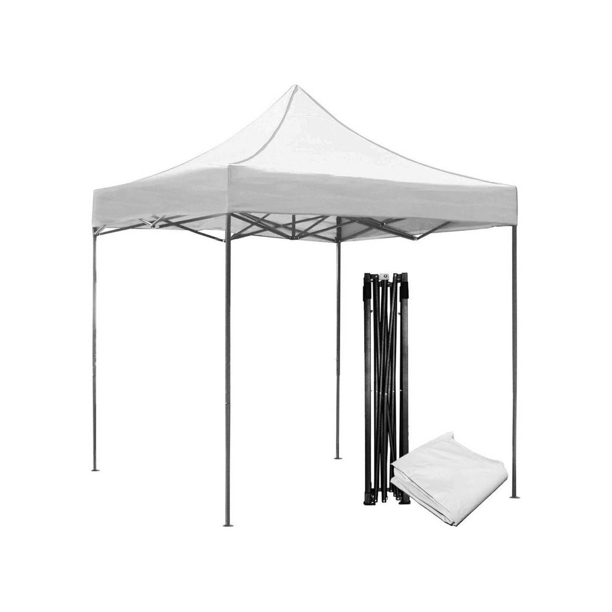 U BUY - Toldo Plagable 3x3 Metalico Antioxidable Con Lona     Blanco