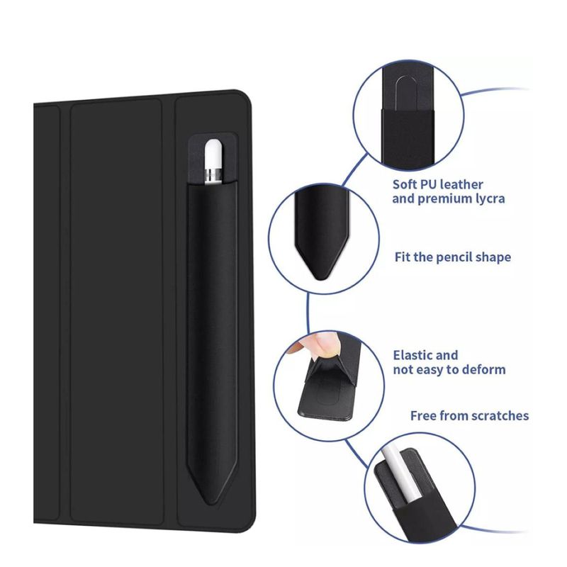 GENERICO - Funda Estuche Adhesivo Para Lápiz Táctil / Apple Pencil Negro