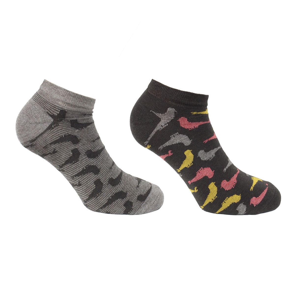 PERUGGI - Bi-Pack Calcetn Bamboo Pajaros Chocolate