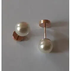 GENERICO - Aros oro abridores perla para bebe