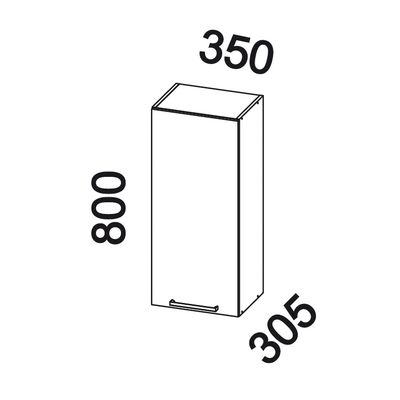 Imagen 2 del producto Mueble mural 35x80x30 cm grafito