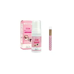 GENERICO - Shampoo Espuma limpiadora para extensiones de pestañas y Brocha
