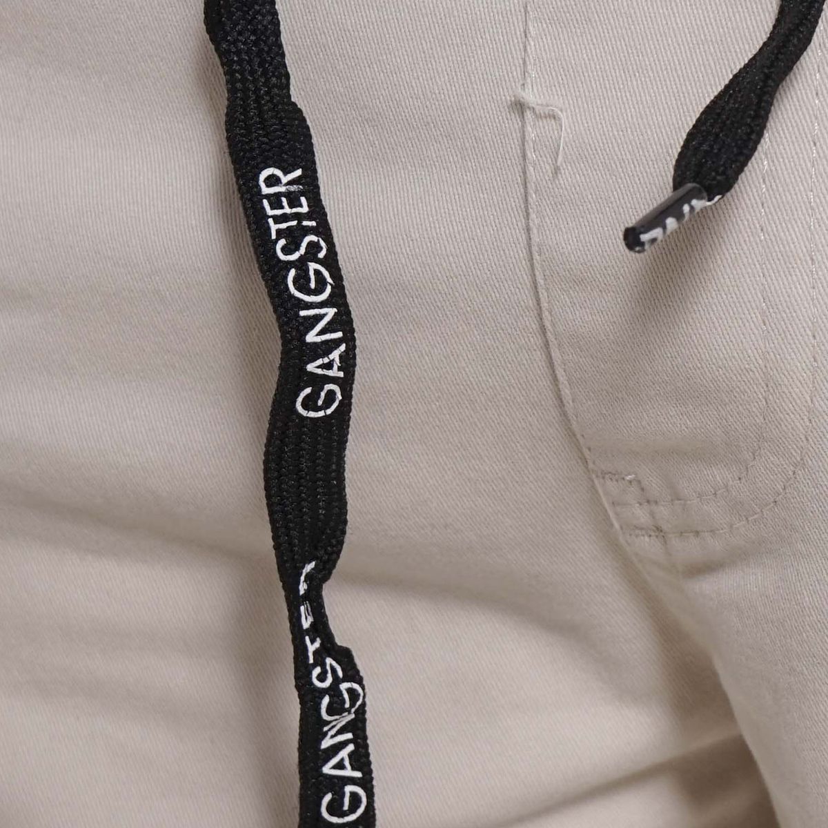 GANGSTER - Plus Short Canvas Liso Beige Gangster