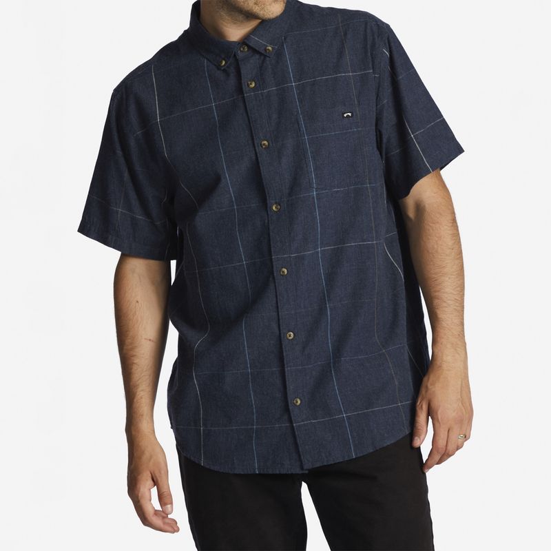 BILLABONG - Camisa M/C Hombre All Day M Wv Azul BILLABONG