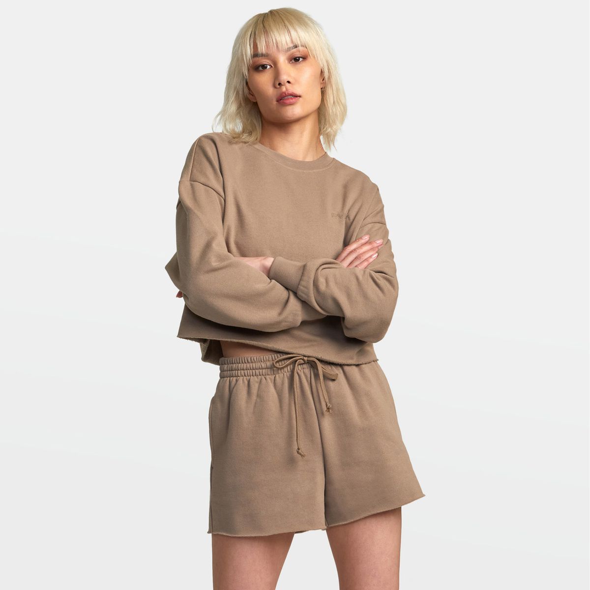 RVCA - Polerón Mujer Test Drive Pull Bdy Beige RVCA