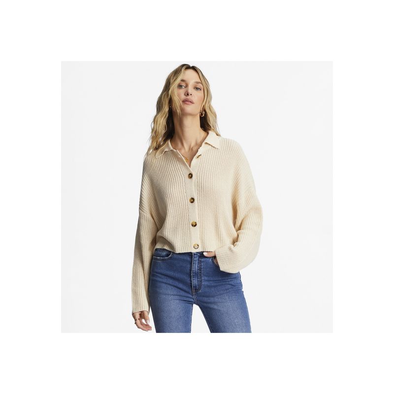 BILLABONG - Sweater Mujer Stay Current Blanco BILLABONG