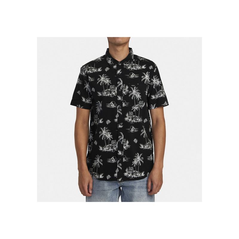 RVCA - Camisa M/C Hombre Jj Prowler M Wvtp Negro RVCA