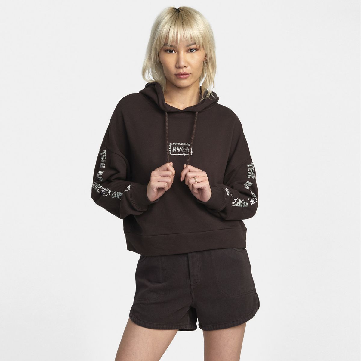 RVCA - Polerón Mujer Splitter Hoodie Otl Café RVCA