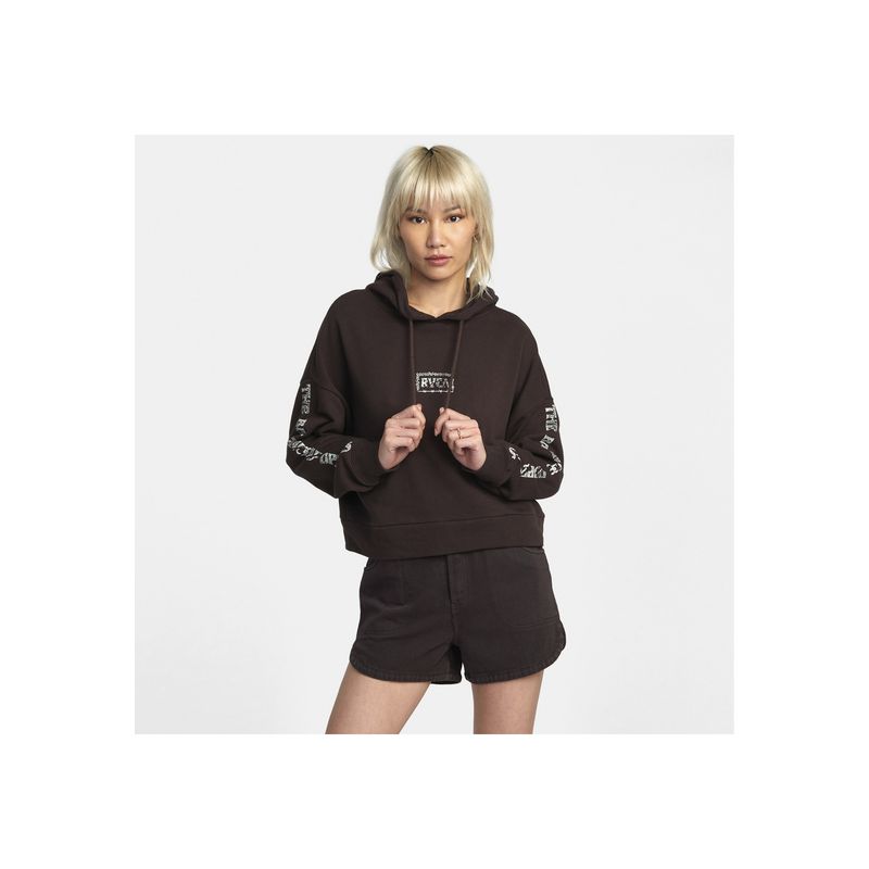 RVCA - Polerón Mujer Splitter Hoodie Otl Café RVCA