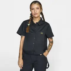 RVCA - Blusa M/C Mujer Recession Shirt J Wv Negro