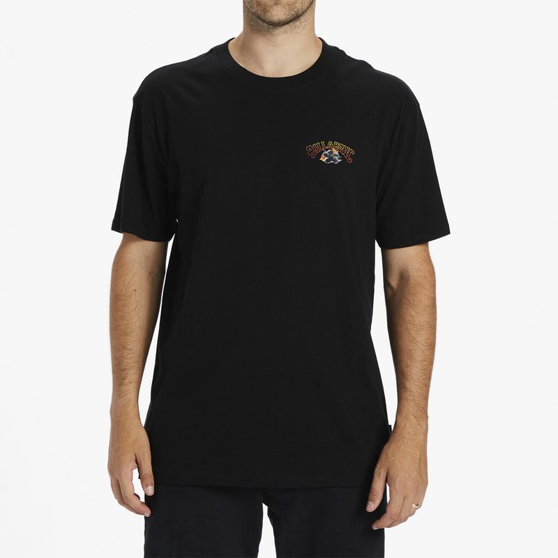 BILLABONG - Polera M/C Hombre Kamea Lava Arch M Negro BILLABONG