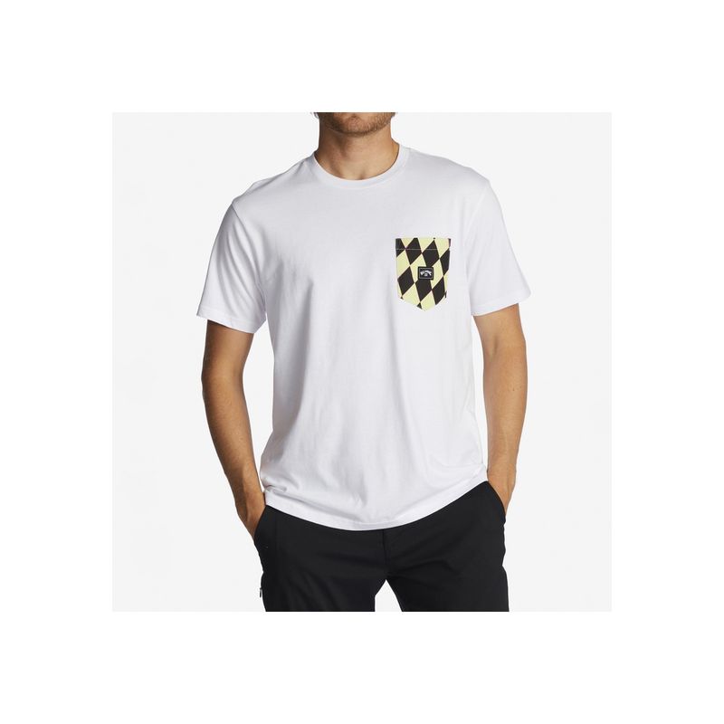BILLABONG - Polera M/C Hombre Team Pocket M Blanco BILLABONG