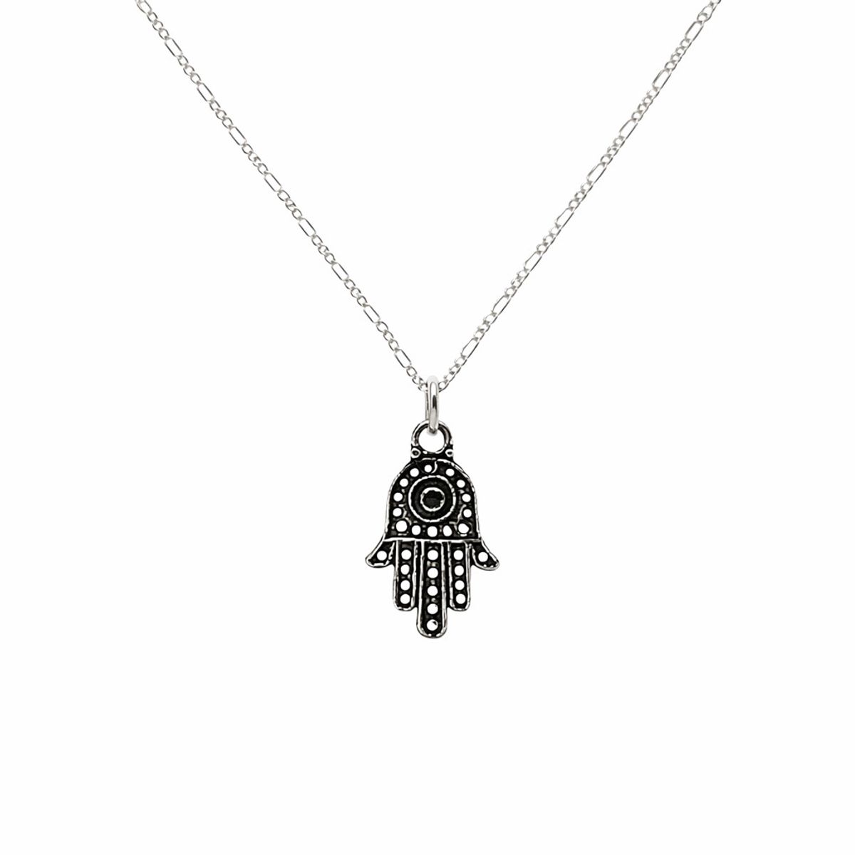 JOYAS MYTOKE - Colgante Mano De Fatima Plata Fina Hamsa Protección Amuleto