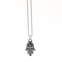 JOYAS MYTOKE - Colgante Mano De Fatima Plata Fina Hamsa Protección Amuleto