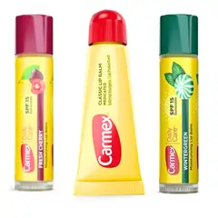 CARMEX - Mix de 3 Carmex: 1 Original en tubo, 1 Fresh Cherry, 1 Wintergreen.