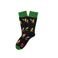 SOCKS LAB - Calcetín Algodón Peinado Diseño Link Palta
