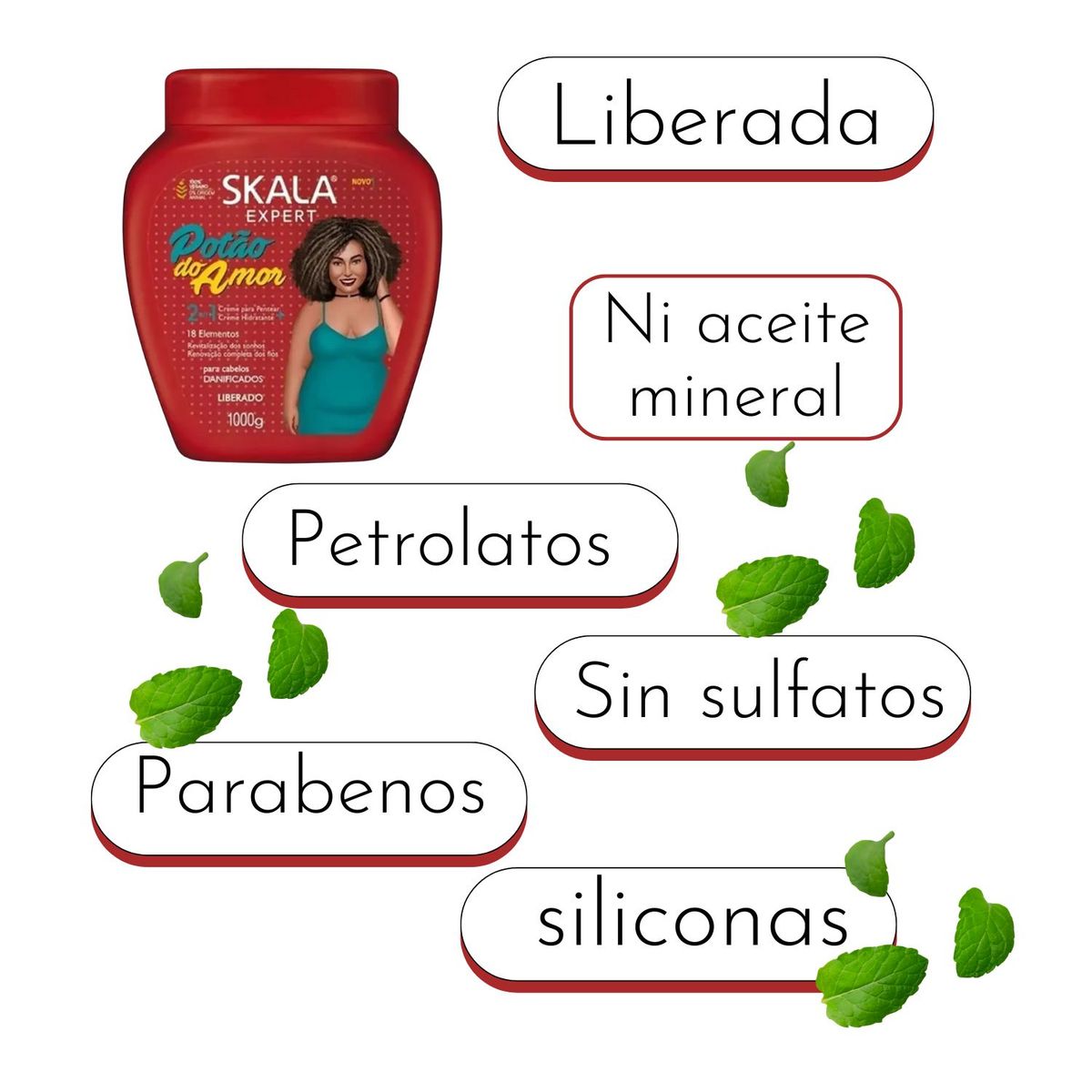 SKALA - Mascara Skala Potao de Amor 1000ml  Reconstruye y Suaviza