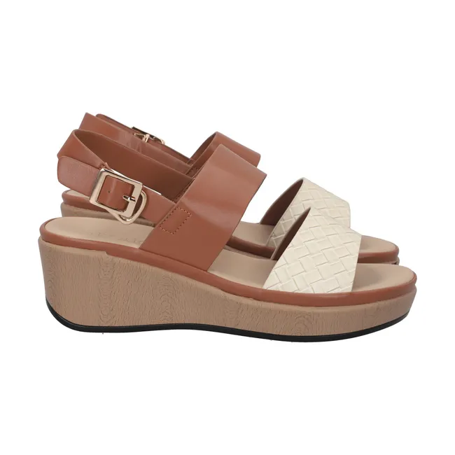 POLICE - Sandalia Mujer Camel Plataforma Kylie Police