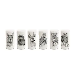 GREEN GLASS - Fauna Chilena - Juego de 6 vasos