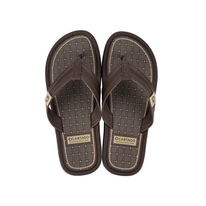 CARTAGO - Sandalia Hombre Marrón/Beige Maiorca Cartago