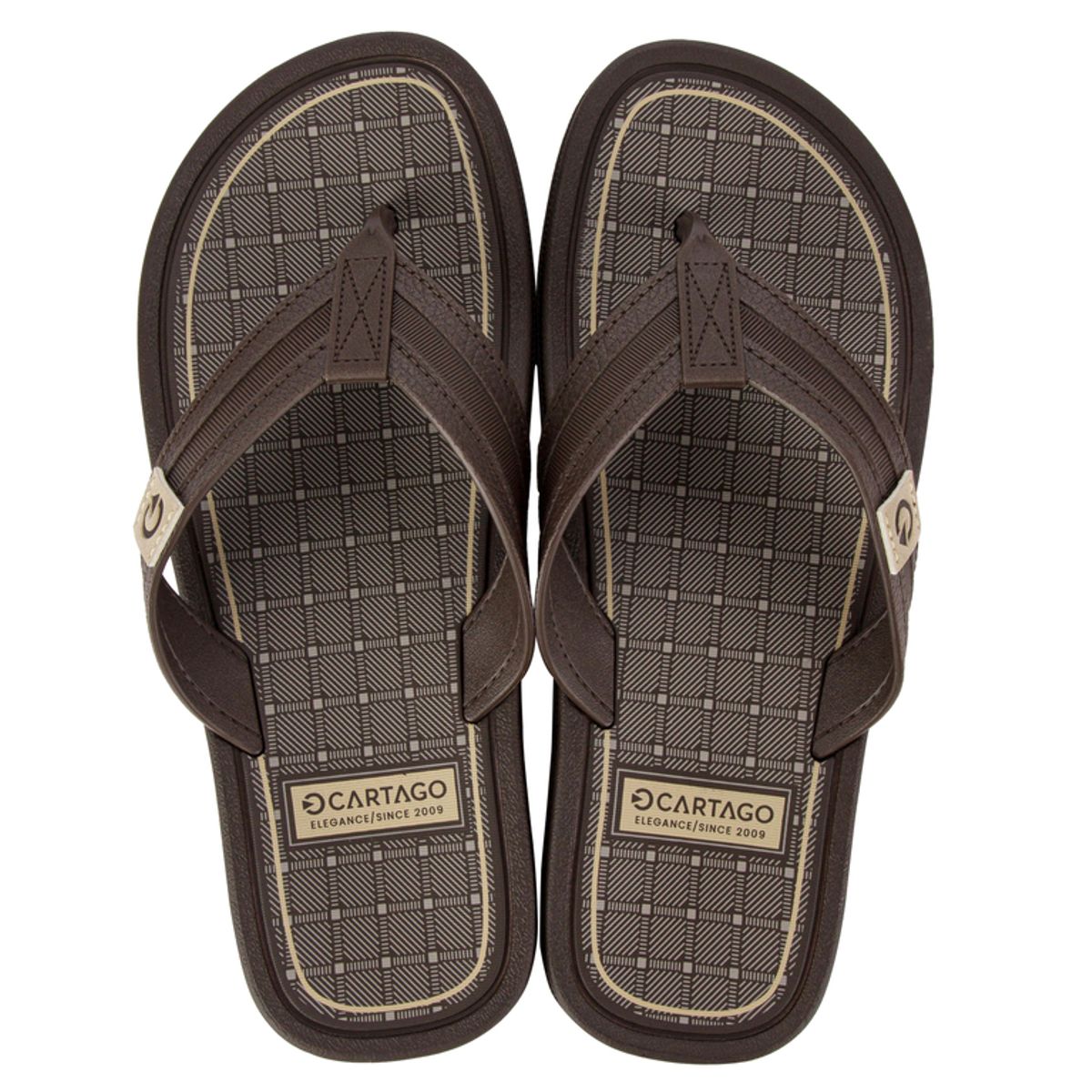 CARTAGO - Sandalia Hombre Marrón/Beige Maiorca Cartago