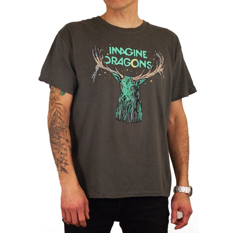 ROCK OFF OFFICIALLY LICENSED PRODUCTS - Polera de original de Imagine Dragons con diseño de Elk in Stars