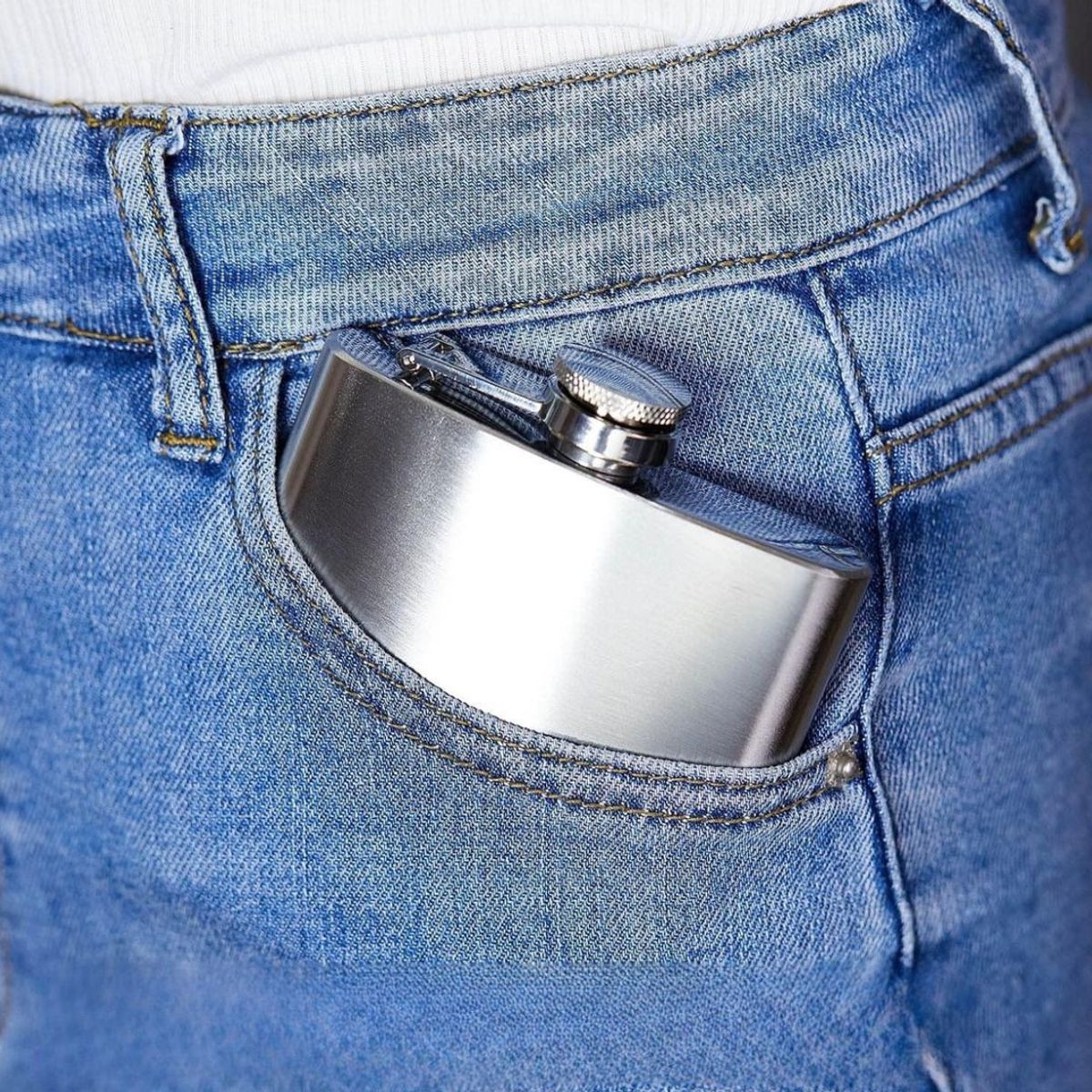 GENERICO - Petaca Acero Inoxidable Licor Whisky bolsillo