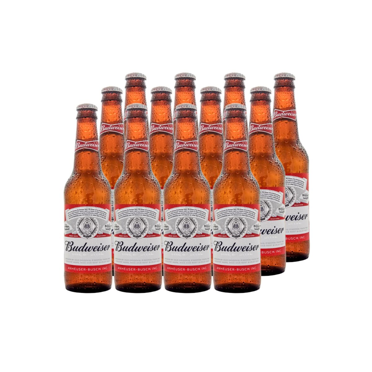 BUDWEISER - 12X Cerveza Budweiser Especial Botellín 48° 355Cc