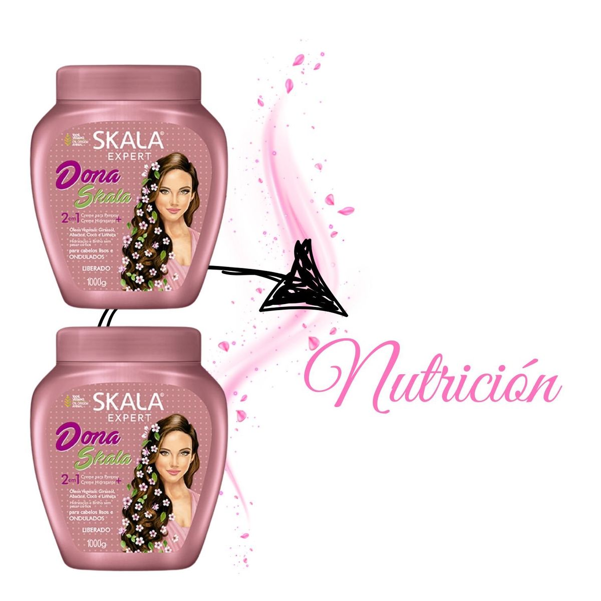 SKALA - Mascara Skala Dona 1000ml  Fortalece Da Brillo Nutre