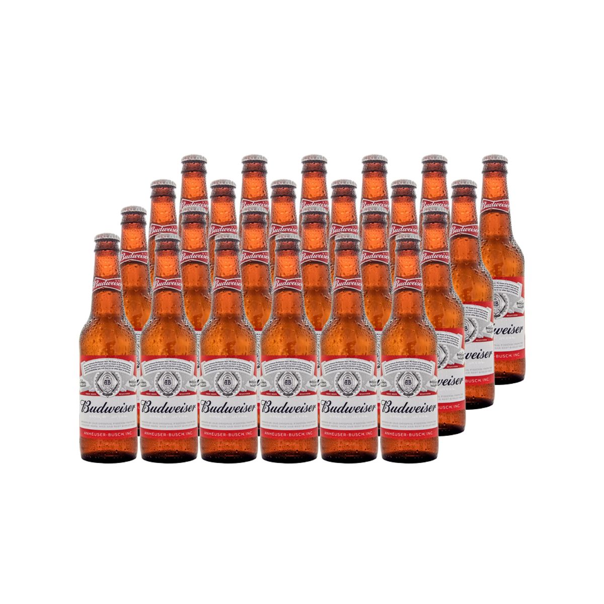 BUDWEISER - 24x Cerveza Budweiser Botellín 4.8° 330cc