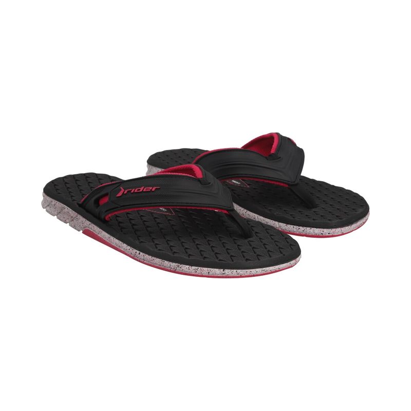 RIDER - Sandalia Hombre Negro Fucsia Comfy Rider