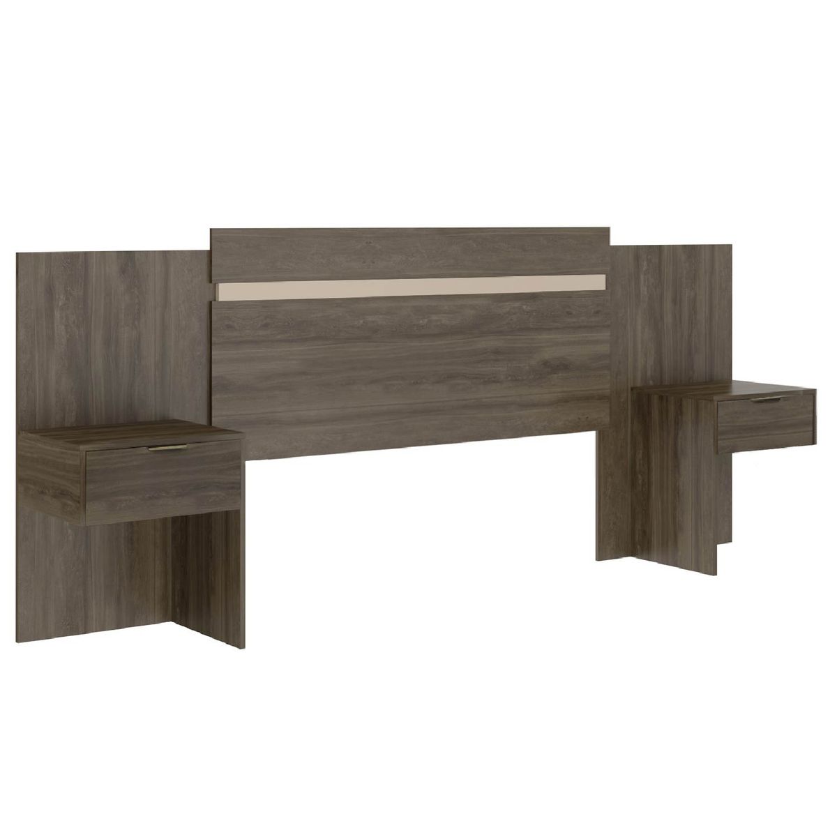 ROCA - Respaldo Con Veladores Paraná 2 PL Nogal-Blanco