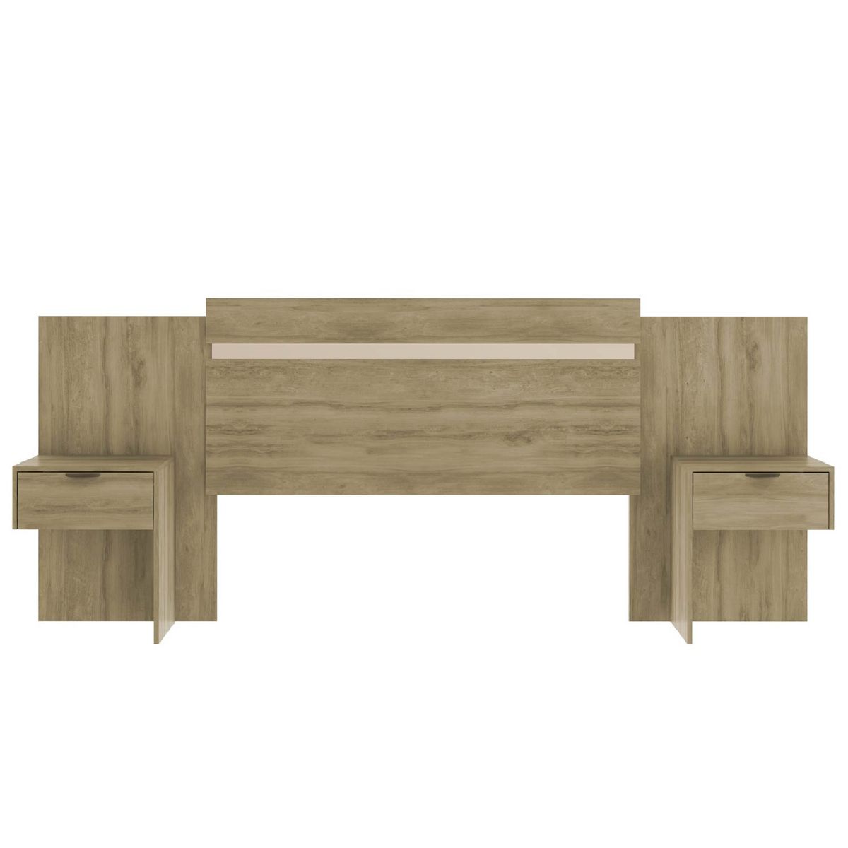 ROCA - Respaldo Con Veladores Paraná 2 PL Noce-Blanco