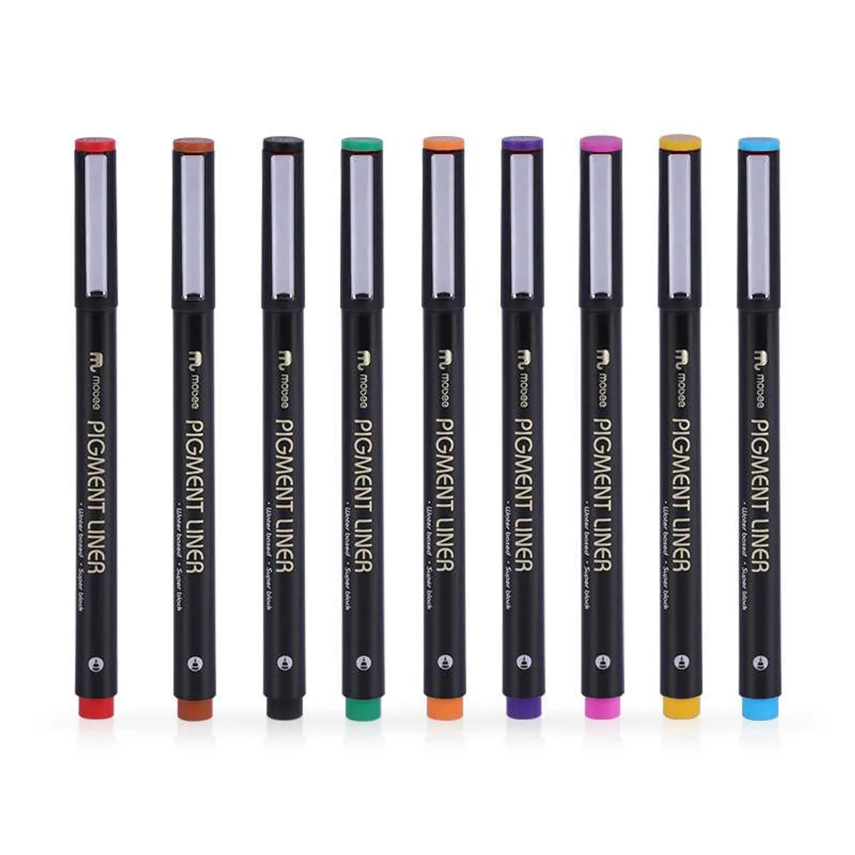 GENERICO - Lapices Tiralineas Set 9 Colores Lettering Marcador Mobee