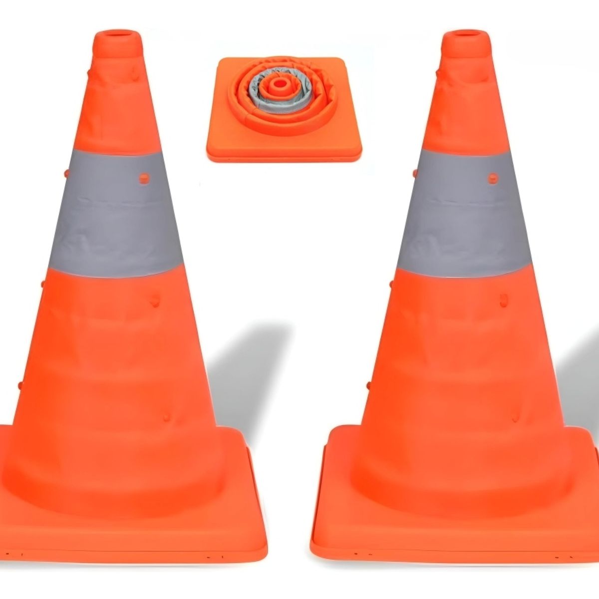 GENERICO - X2 Cono De Emergencia Reflectante Retractil Cono 40cm 1cinta