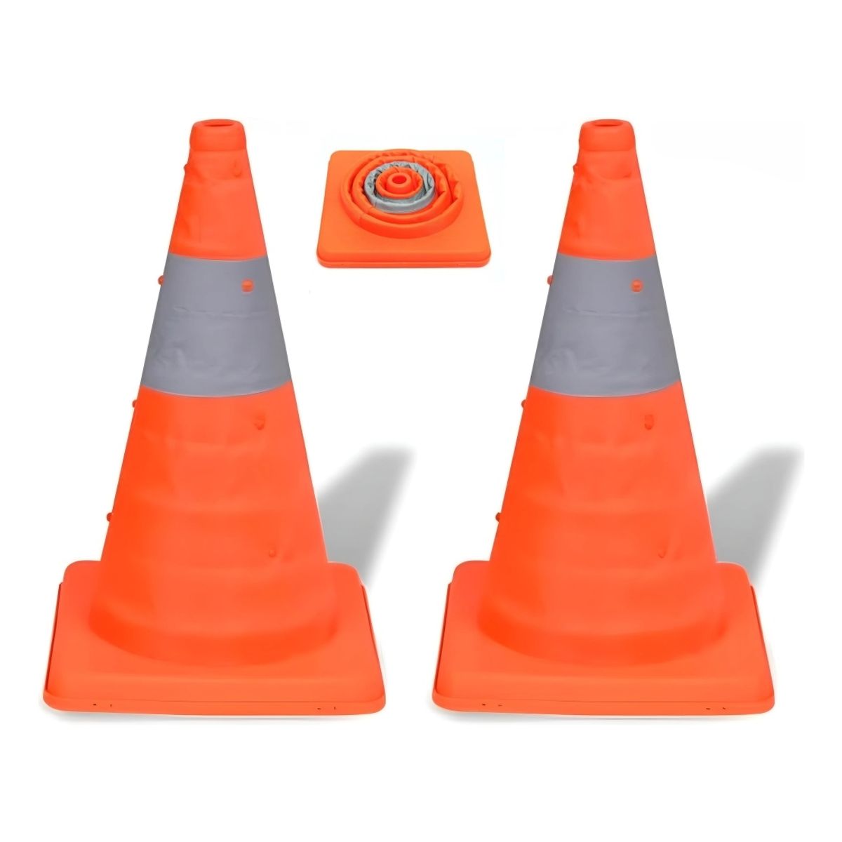 GENERICO - X2 Cono De Emergencia Reflectante Retractil Cono 40cm 1cinta