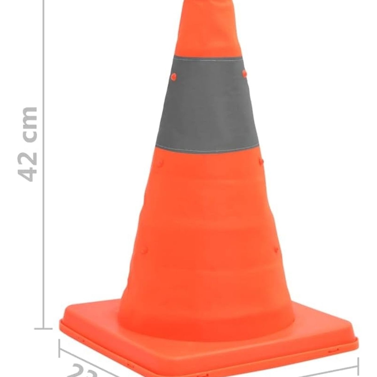 GENERICO - X2 Cono De Emergencia Reflectante Retractil Cono 40cm 1cinta