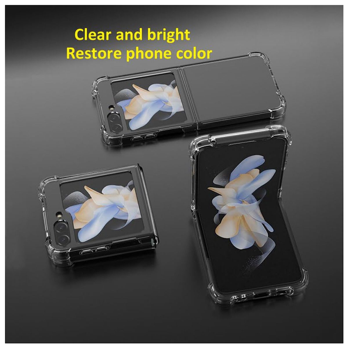 GENERICO - Carcasa Transparente Para Samsung Z Flip 5-Lentes