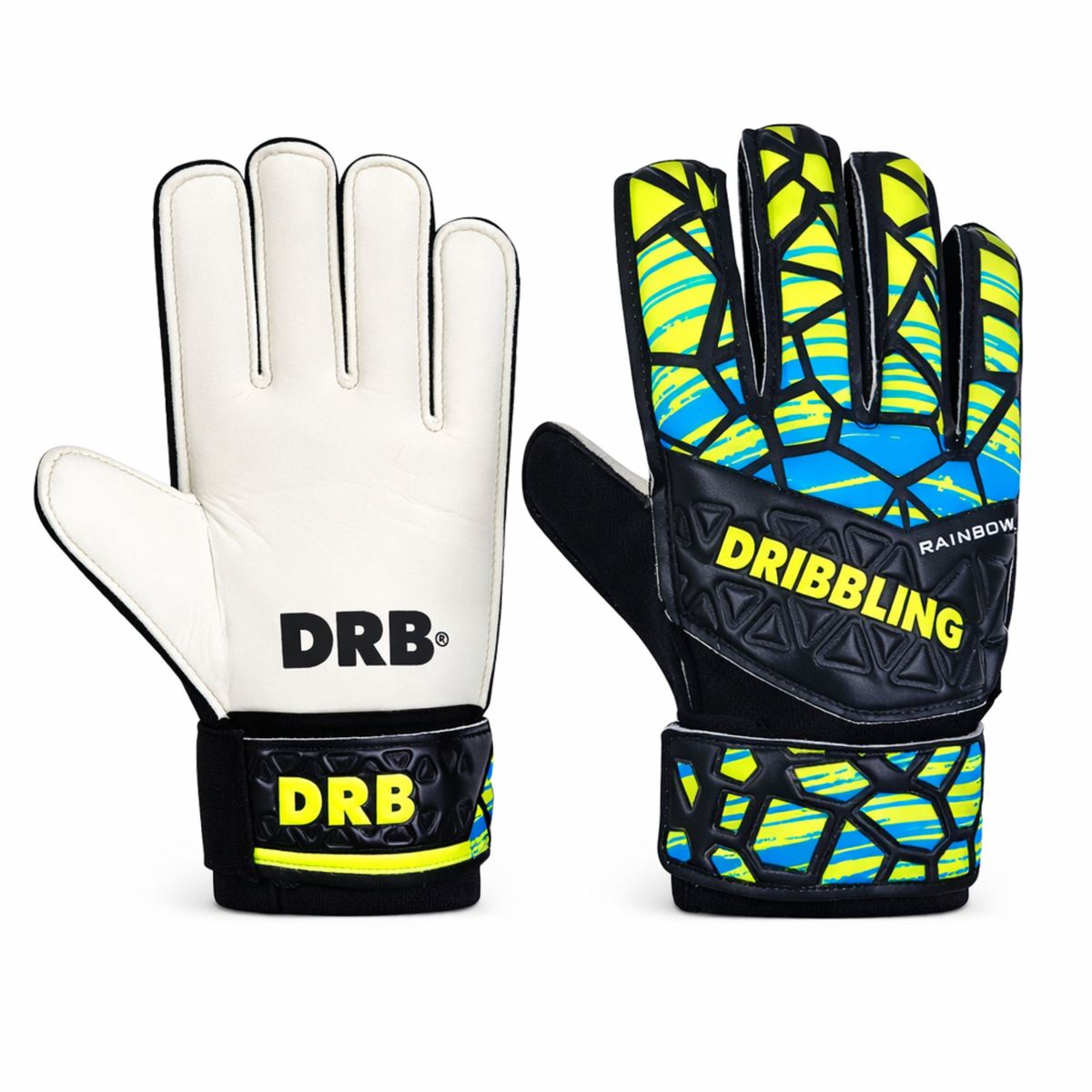 DRB - Guantes Arquero Portero Infantil Con Ferulas Rainbow Drb