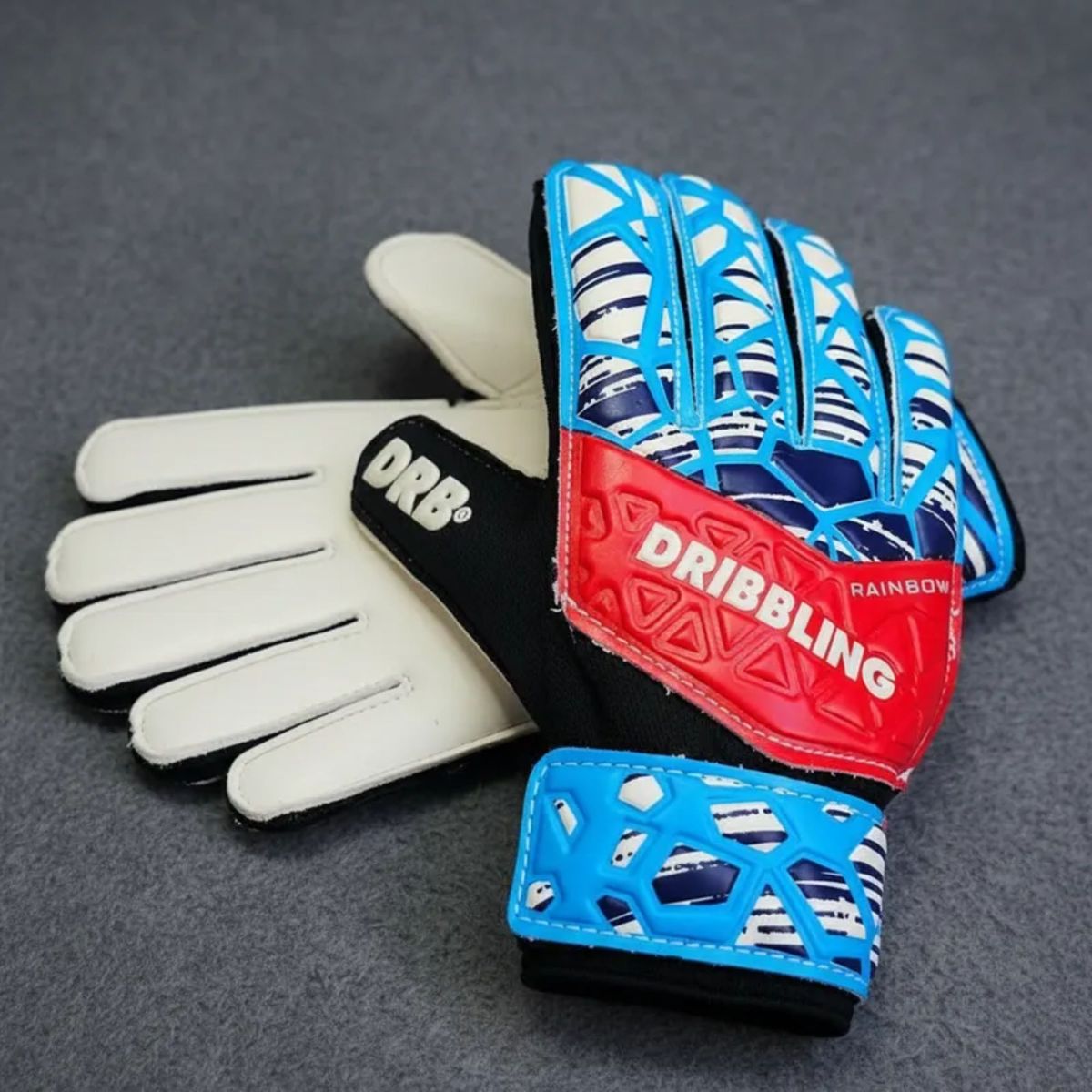 DRB - Guantes Arquero Portero Infantil Con Ferulas Rainbow Drb