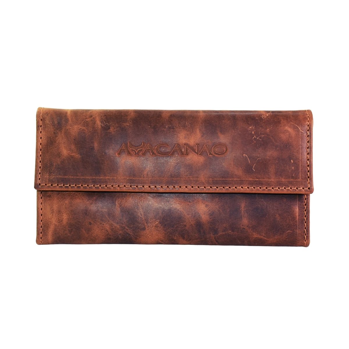 AVACANAO - Billetera Larga 100 Cuero Graso Chileno Unisex