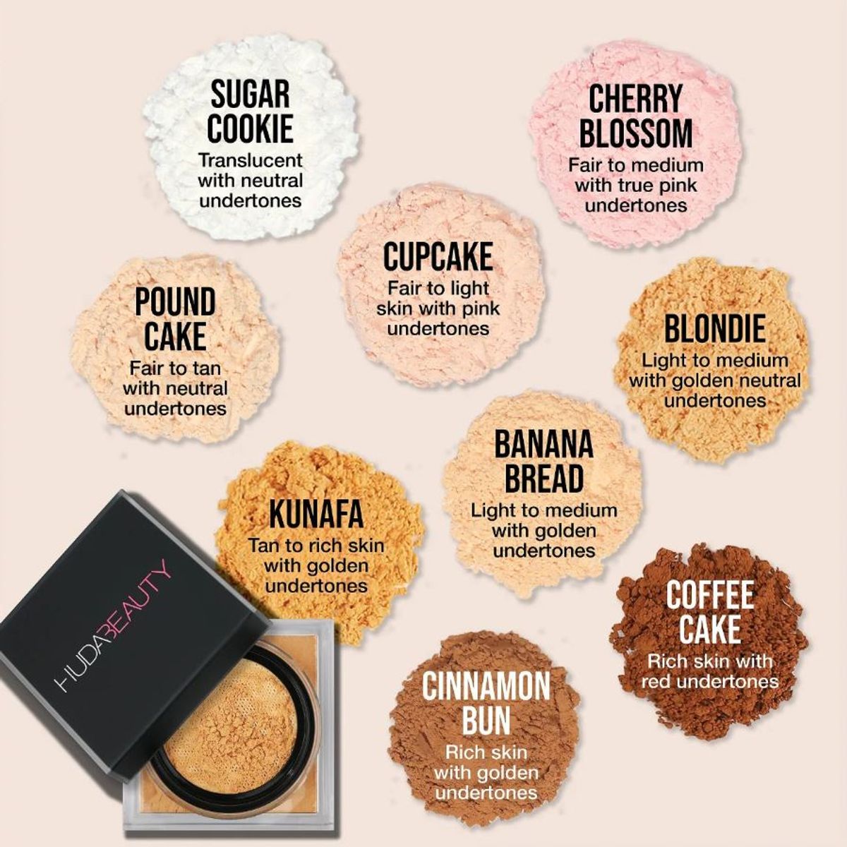 HUDA BEAUTY - Mini Polvo Loose Baking  Setting - Huda - Kunafa.