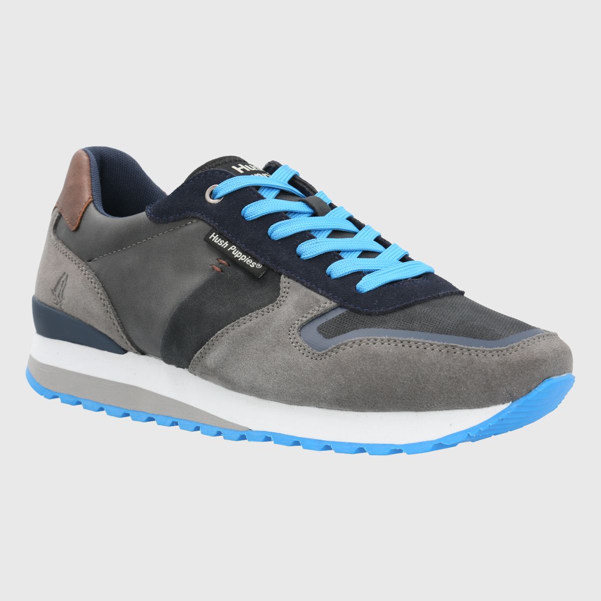 HUSH PUPPIES - Zapatilla Cuero Hombre Tracer Gris HUSH PUPPIES