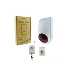 GENERICO - Sirena alarma inalámbrica con control remoto
