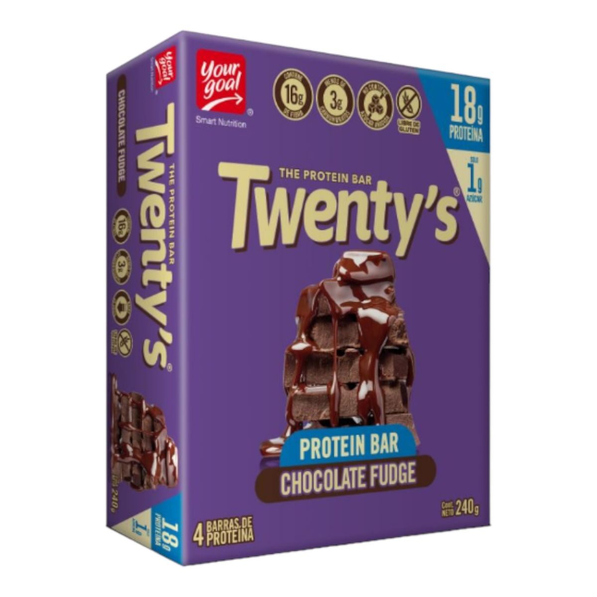 YOUR GOAL - 4 BARRAS TWENTYS CHOCOLATE FUDGE - YOUR GOAL