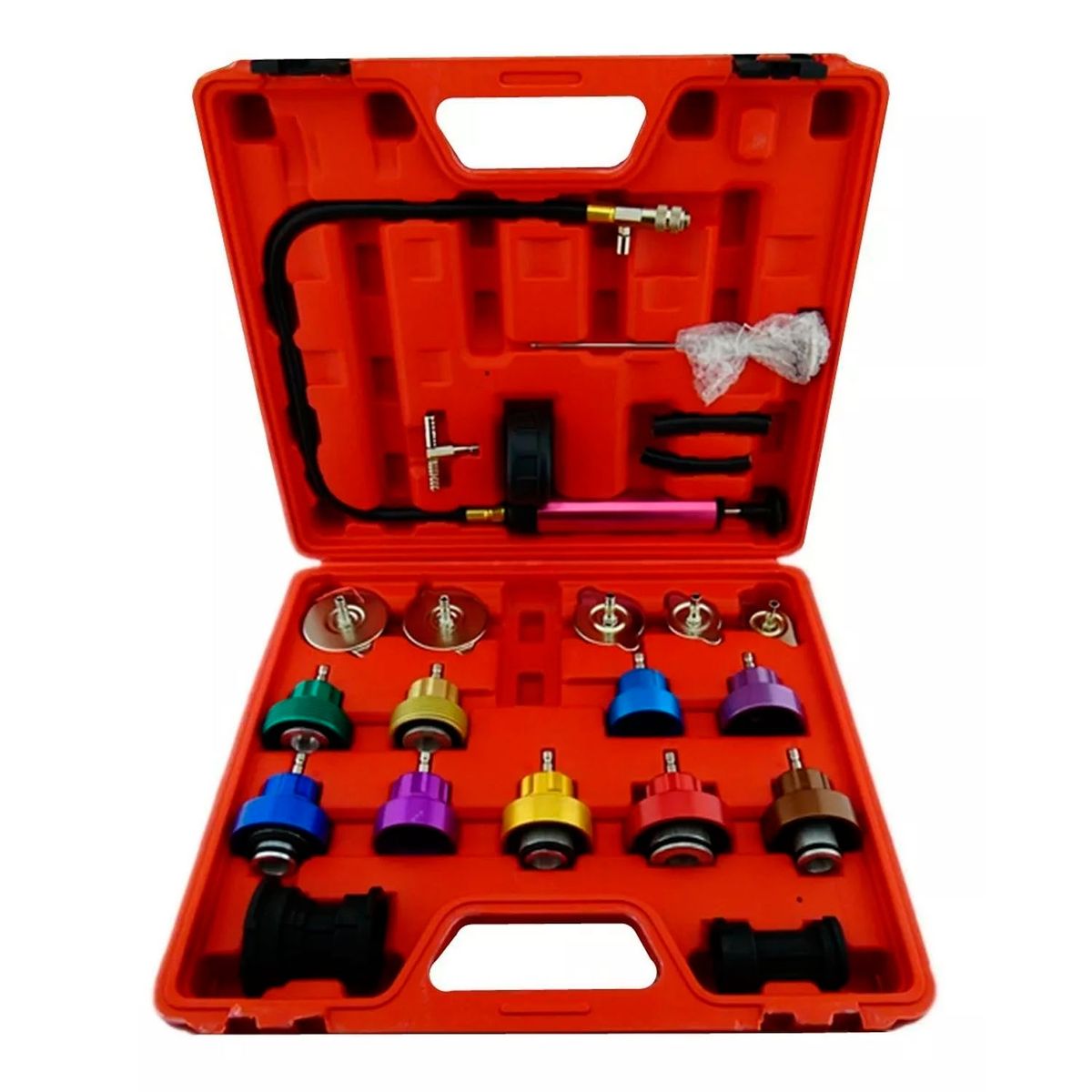 GENERICO - Tester Probador Dectector Fuga Presion Radiador 21 Pcs