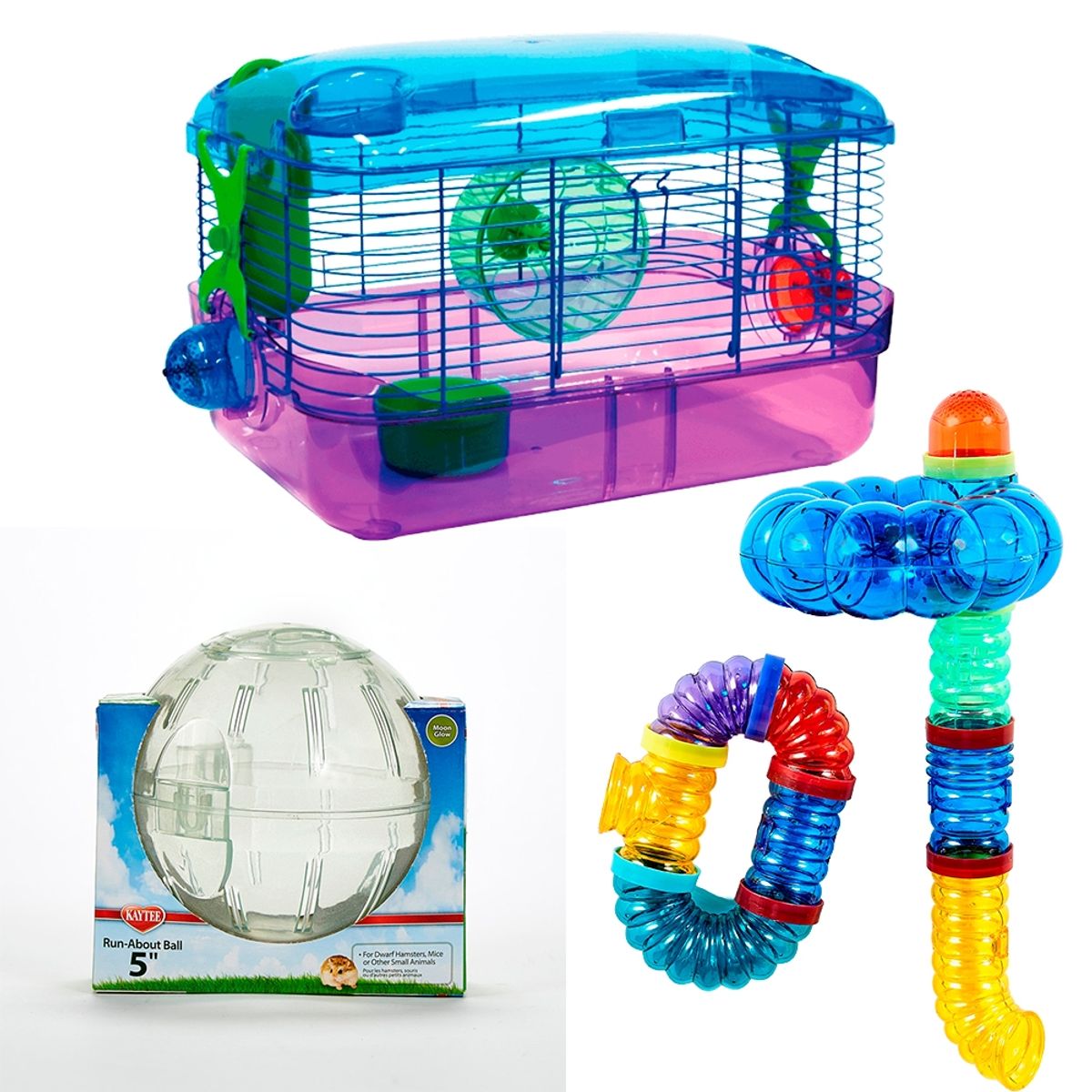 GENERICO - Combo Kaytee Jaula Light  Kit Loop D Loop  Ball Mini Moon