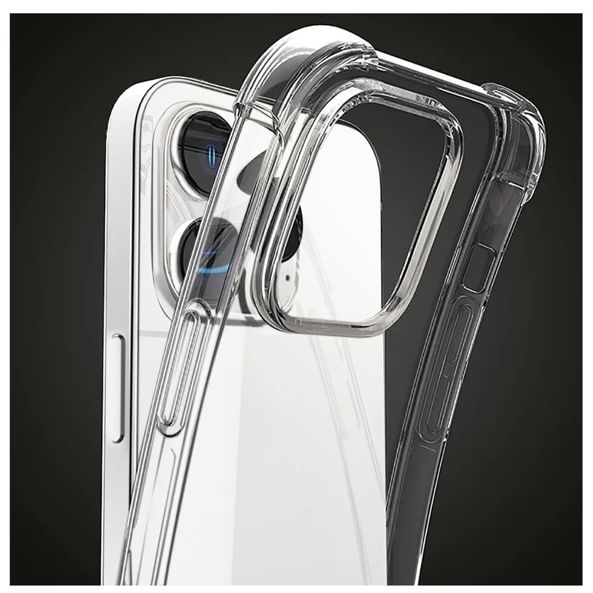 GENERICO - Carcasa para iPhone 15 Pro Transparente Reforzada Antigolpes