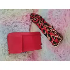 GENERICO - Bandolero Cartera Porta celular con strap Animal Print