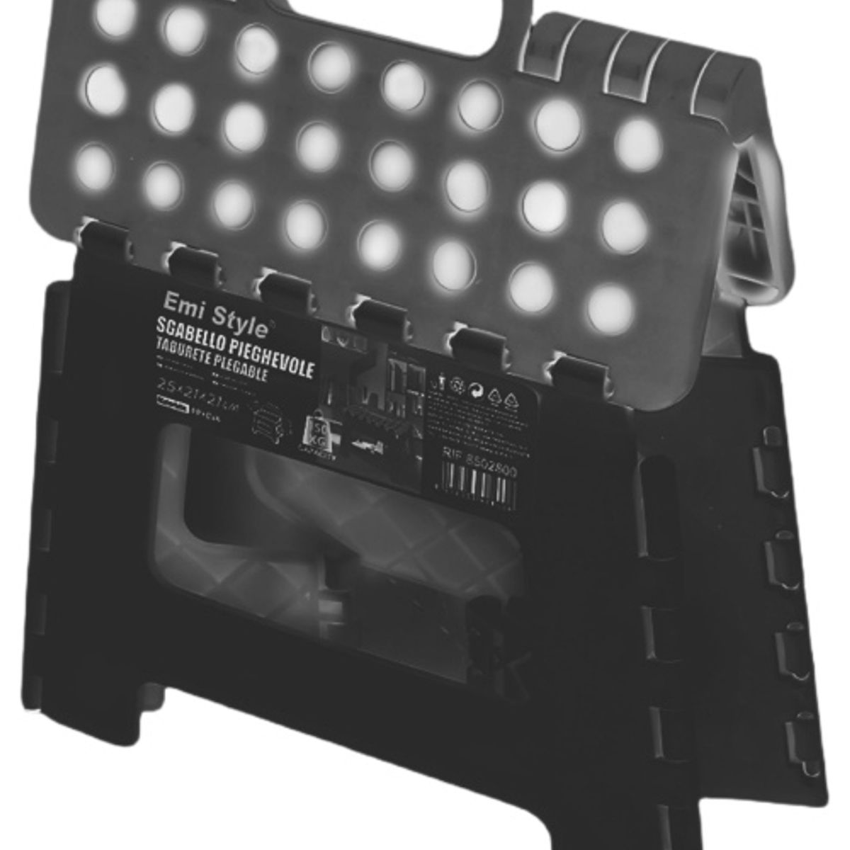 GENERICO - Taburete Plegable Banquito Piso Escala 22*29*22cm NEGRO